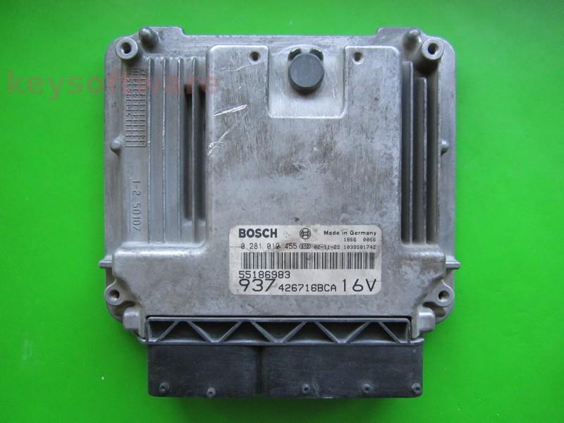 ECU Alfa Romeo 147 1.9JTD 55186983 0281010455 EDC16C8