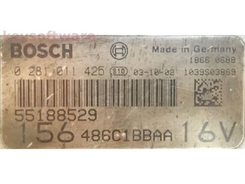 ECU Alfa Romeo 156 1.9JTD 55188529 0281011425 EDC16C8 {