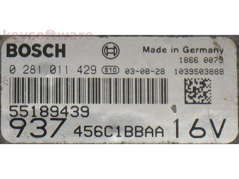 ECU Alfa Romeo 147 1.9JTD 55189439 0281011429 EDC16C8 {