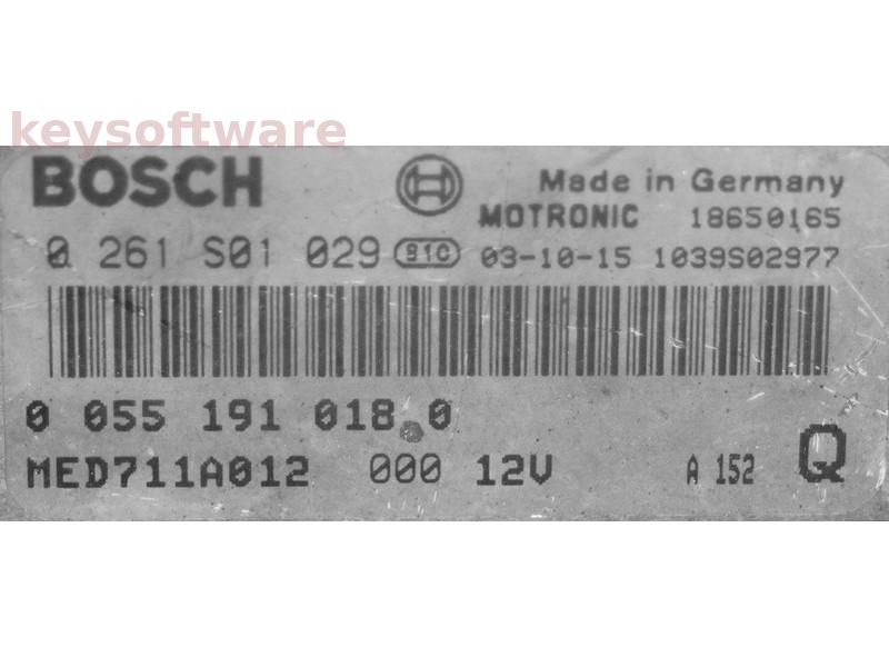 ECU Fiat 2.5TDI 55191018 0261S01029 MED7.1.1