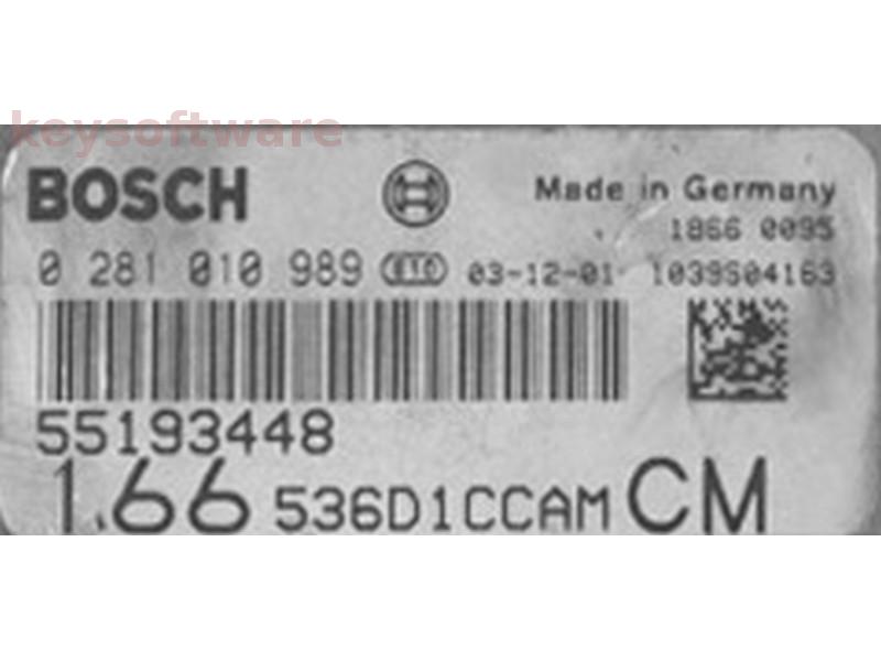 ECU Alfa Romeo 166 2.4JTD 55193448 0281010989 EDC16C8 {