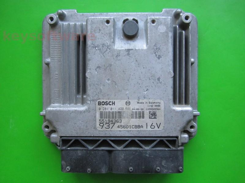 ECU Alfa Romeo 147 1.9JTD 55194363 0281011429 EDC16C8