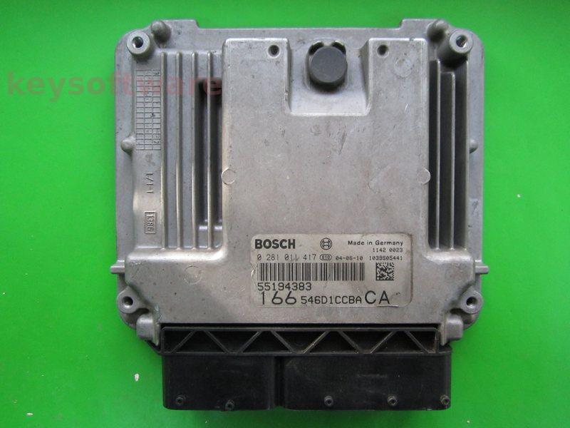ECU Alfa Romeo 166 2.4JTD 55194383 0281011417 EDC16C8