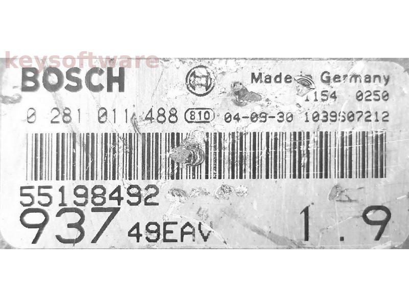 ECU Alfa Romeo 147 1.9JTD 55198492 0281011488 EDC15C7 {