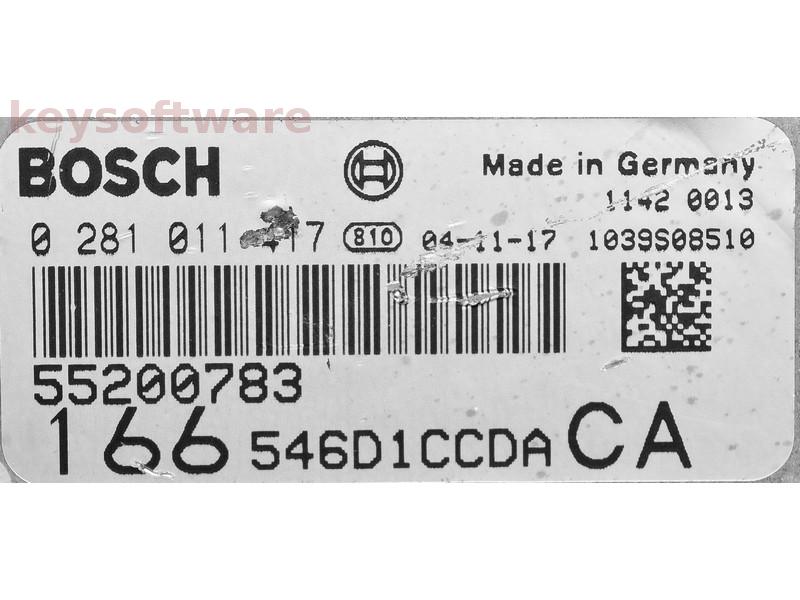 ECU Alfa Romeo 166 2.4JTD 55200783 0281011417 EDC16C8 {