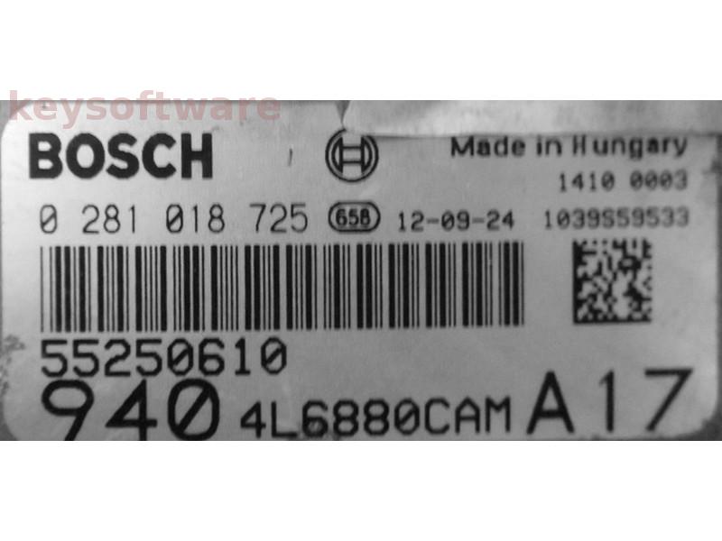 ECU Alfa Romeo Giulietta 2.0JTD 55250610 0281018725 EDC16C39 {