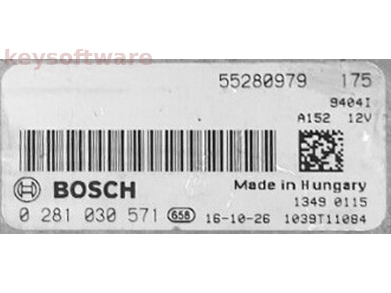 ECU Alfa Romeo Giulietta 2.0JTD 55280979 0281030571 EDC17C69 {