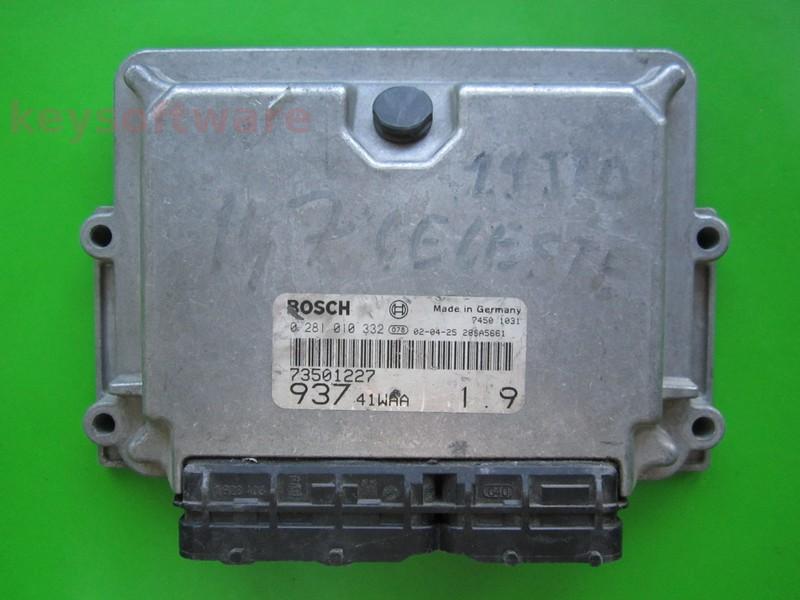 ECU Alfa Romeo 147 1.9JTD 73501227 0281010332 EDC15C7
