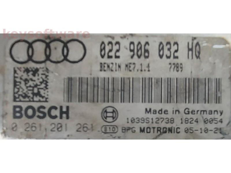ECU Audi A3 3.2 022906032HQ 0261201261 ME7.1.1 BUB{