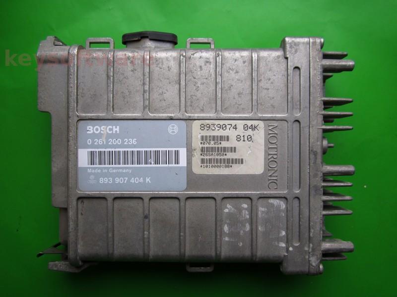 ECU Audi 80 1.8 893907404K 0261200236 MK1.2.2