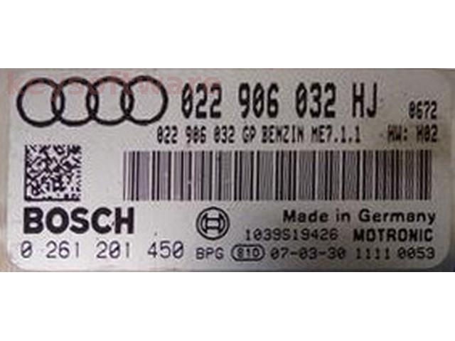 ECU Audi TT 3.2 022906032HJ 0261201450 ME7.1.1 BUB{