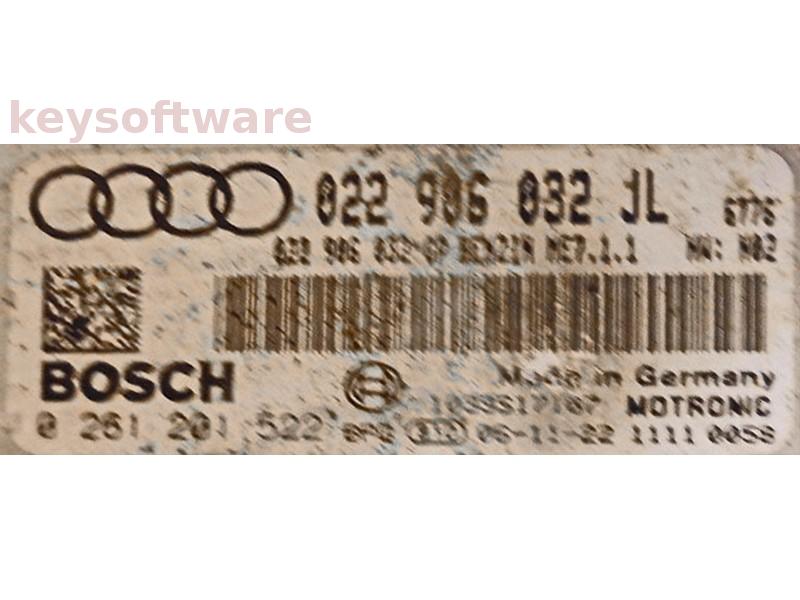 ECU Audi A3 3.0 022906032JL 0261201522 ME7.1.1 BUB{