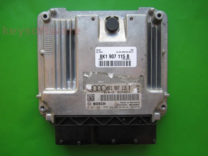 ECU Audi A5 1.8 8K1907115B 0261201958 MED17.5.5 CABA H07