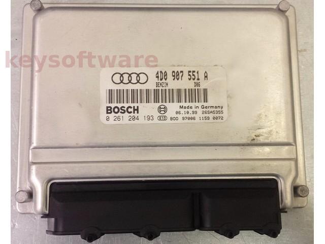 ECU Audi A4 2.8 4D0907551A 0261204193 M5.9.2 {