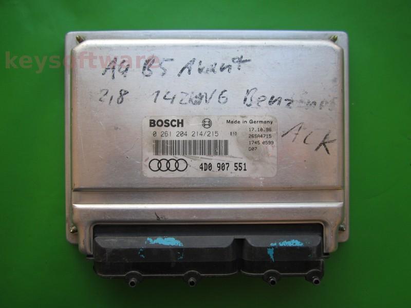 ECU Audi A4 2.8 4D0907551 0261204214 M3.8.2 ACK