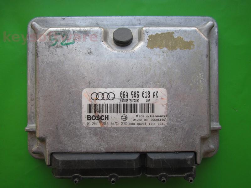 ECU Audi A3 1.8 06A906018AK 0261204675 M3.8.5 AGN