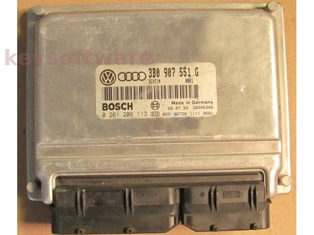 ECU Audi A4 2.8 3B0907551G 0261206113 ME7.1 {