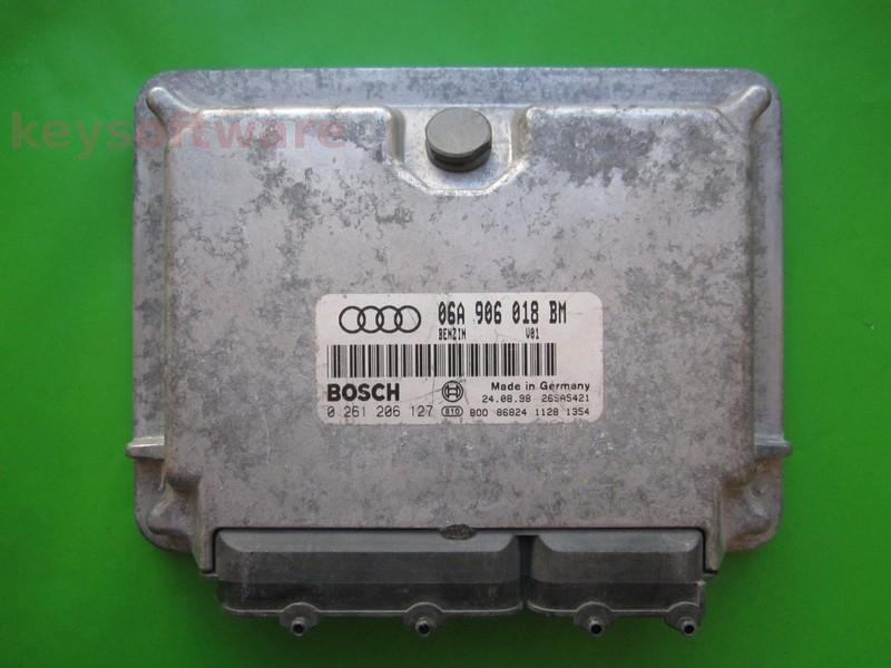 ECU Audi A3 1.8 06A906018BM 0261206127 M3.8.5 AGN