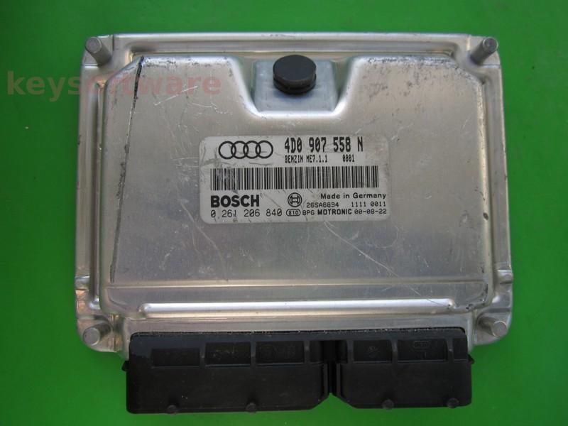 ECU Audi A8 3.7 4D0907558N 0261206840 ME7.1.1