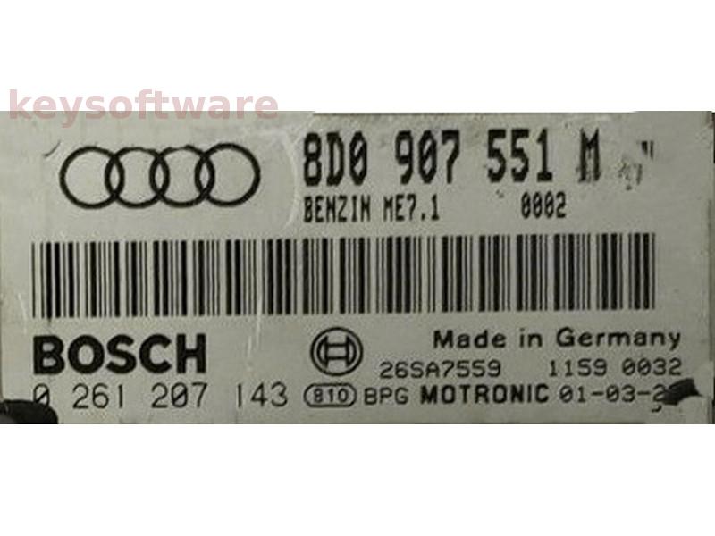 ECU Audi A4 2.7 8D0907551M 0261207143 ME7.1 {