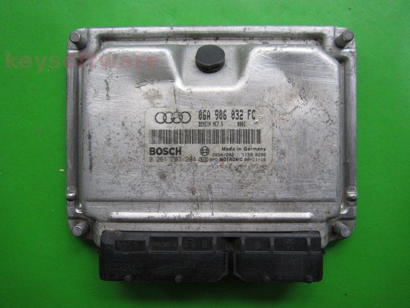 ECU Audi A3 1.8 06A906032FC 0261207204 ME7.5 AUM +
