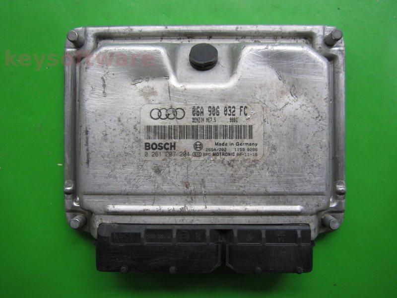 ECU Audi A3 1.8 06A906032FC 0261207204 ME7.5 AUM +