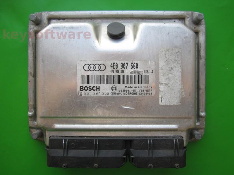 ECU Audi A8 4.2 4E0907560 0261207256 ME7.1.1~