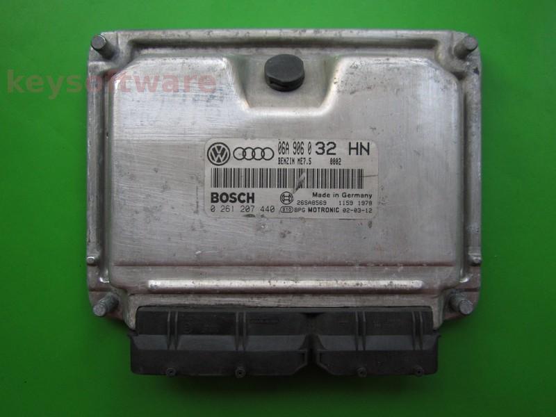 ECU Audi A3 1.8 06A906032HN 0261207440 ME7.5 AUQ