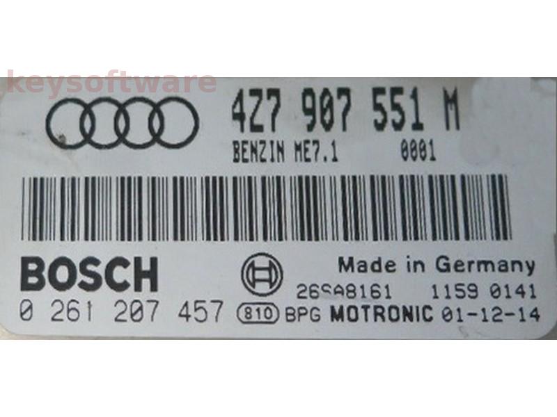 ECU Audi A6 2.7 4Z7907551M 0261207457 ME7.1 {