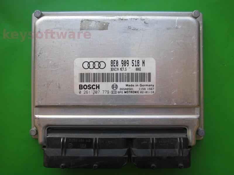 ECU Audi A4 1.8 8E0909518N 0261207779 ME7.5 AVJ
