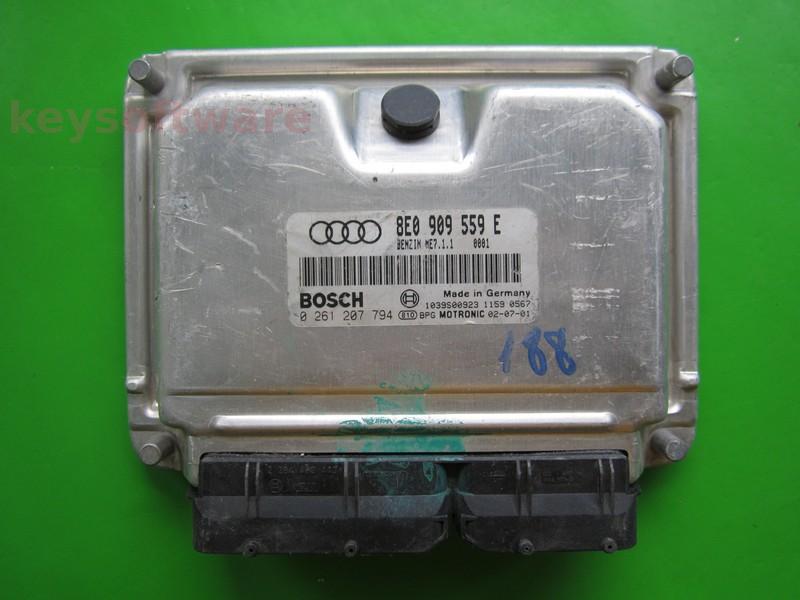 ECU Audi A4 3.0 8E0909559E 0261207794 ME7.1.1
