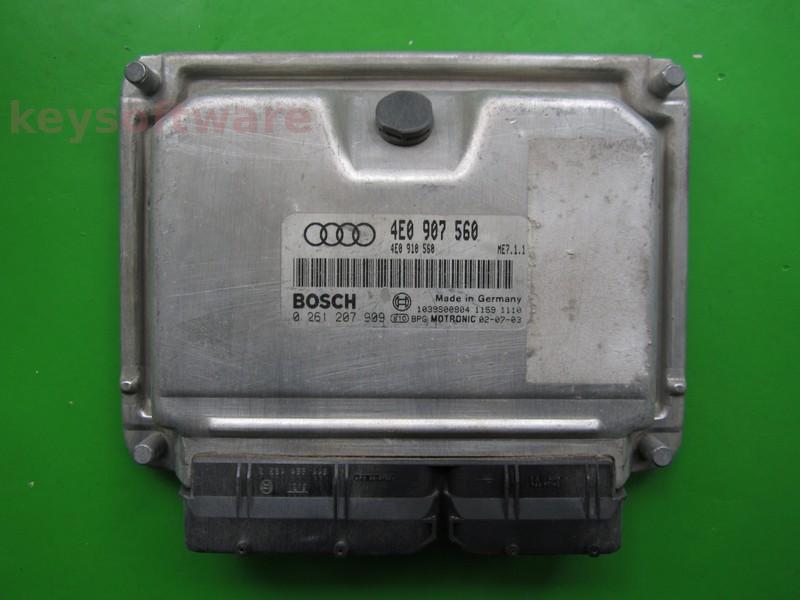 ECU Audi A8 4.2 4E0907560 0261207909 ME7.1.1