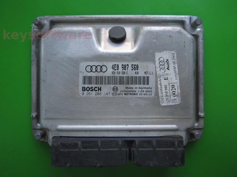 ECU Audi A8 4.2 4E0907560 0261208147 ME7.1.1