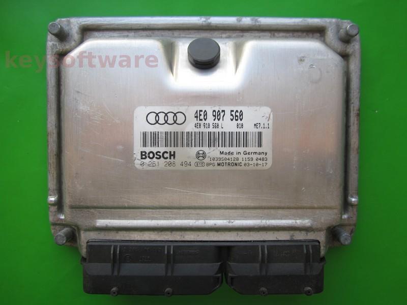 ECU Audi A8 3.7 4E0907560 0261208494 ME7.1.1