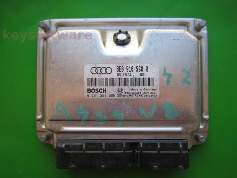 ECU Audi A4 4.2 8E0910560R 0261208666 ME7.1.1
