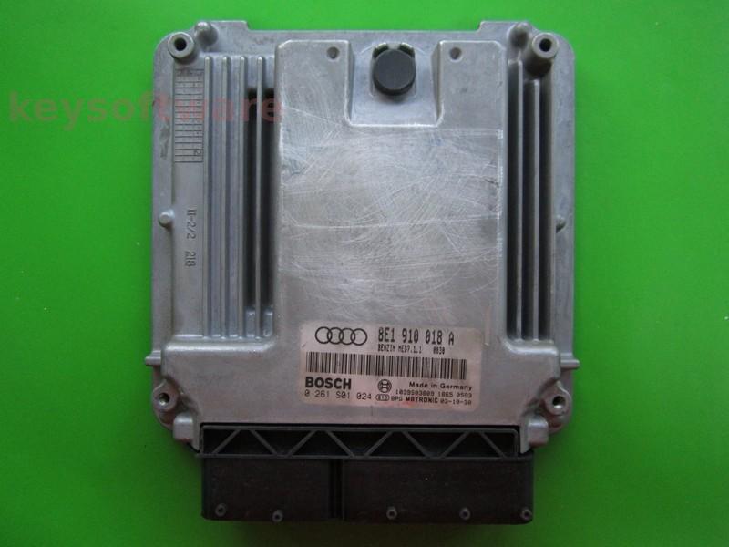 ECU Audi A4 2.0 8E1910018A 0261S01024 MED7.1.1 AWA