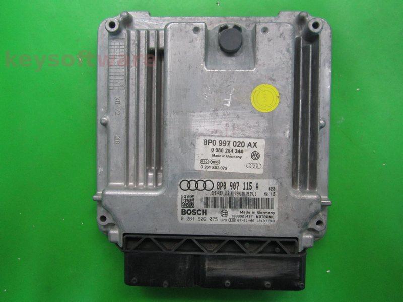 ECU Audi A3 2.0 8P0907115A 0261S02075 MED9.1 AXX H15