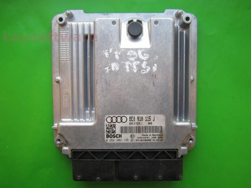 ECU Audi A4 2.0 8E0910115J 0261S02145 MED9.1 BGB