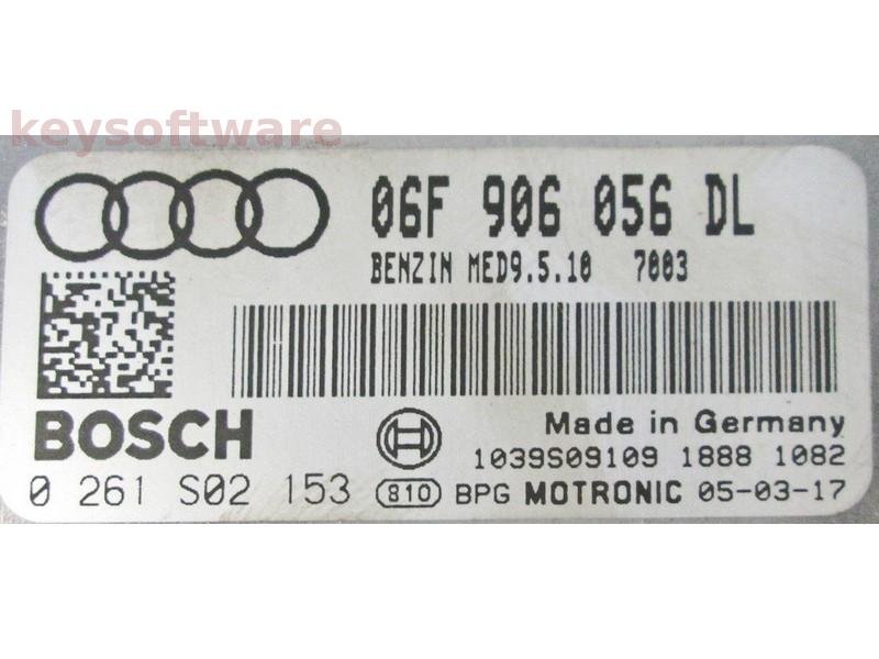 ECU Audi A3 2.0 06F906056DL 0261S02153 MED9.5.10 BLR {