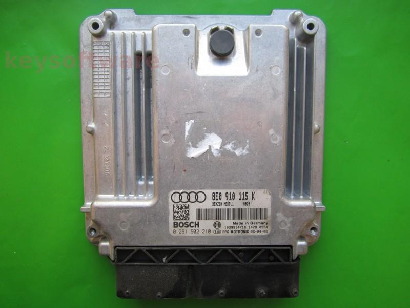 ECU Audi A4 2.0 8E0910115K 0261S02210 MED9.1 BWE