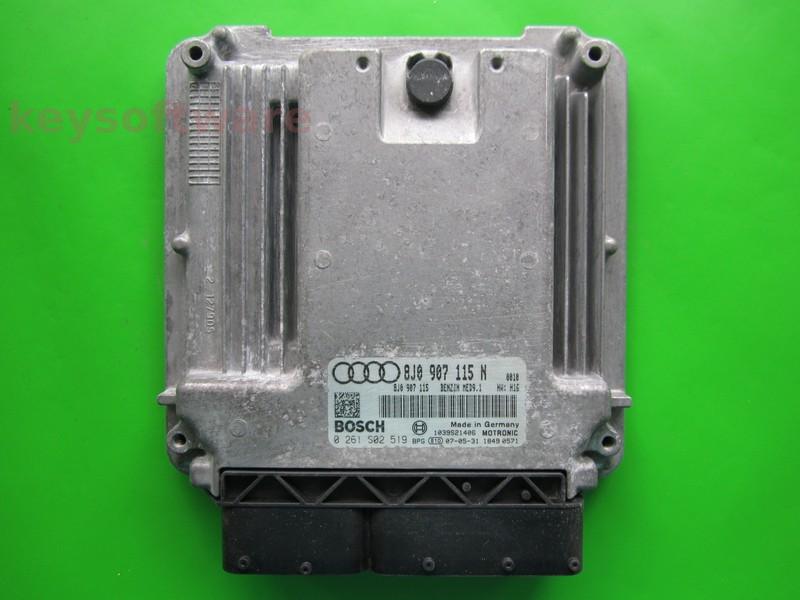 ECU Audi TT 2.0 8J0907115N 0261S02519 MED9.1 BWA H16 }