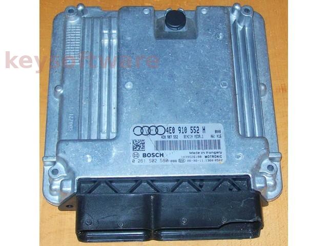 ECU Audi A8 5.2 4E0910552H 0261S02580 MED9.1 {