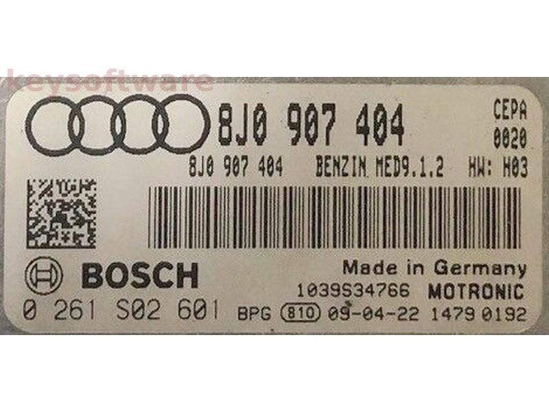 ECU Audi TT 2.5 8J0907404 0261S02601 MED9.1.2 CEPA {