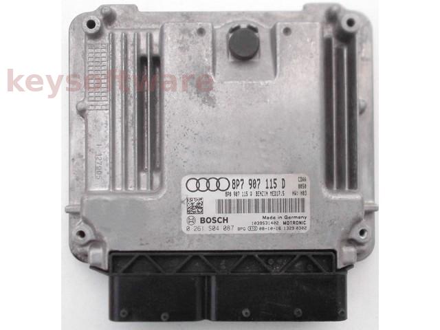 ECU Audi A3 1.8 8P7907115D 0261S04087 MED17.5 CDAA {