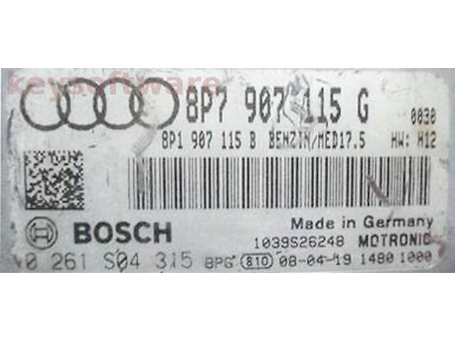 ECU Audi A3 1.8 8P7907115G 0261S04315 MED17.5 BZB {