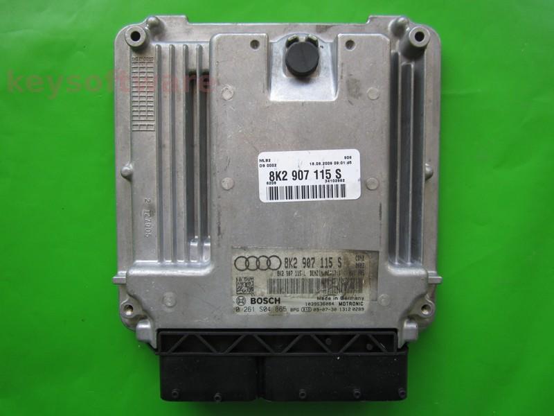 ECU Audi A4 2.0 8K2907115S 0261S04865 MED17.1 CDNB H05