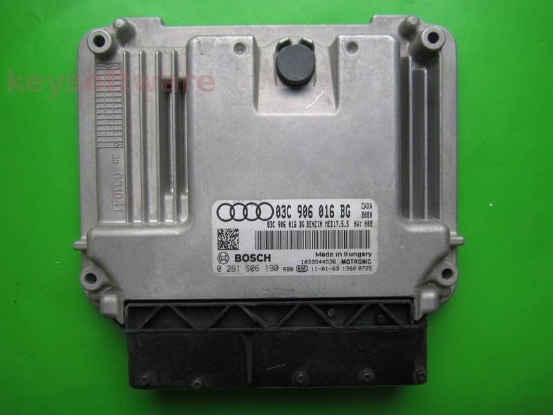 ECU Audi A1 1.4 03C906016BG 0261S06190 MED17.5.5 CAXA H08