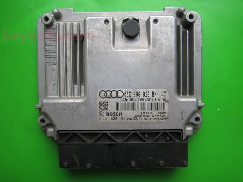 ECU Audi A1 1.4 03C906016BH 0261S06191 MED17.5.5 CAXA H07