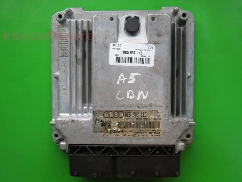 ECU Audi A4 2.0 8K5907115 0261S06390 MED17.1 CDNC