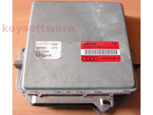 ECU Audi 100 2.5TDI 443907401A 0281001092 EDC1.2.4 {